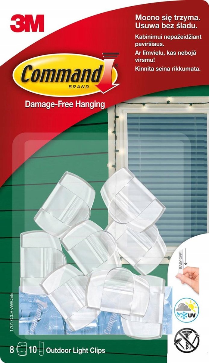 SILA - Clips voor het Ophangen van Decoraties - 8 Stuks - Transparant - Herbruikbaar