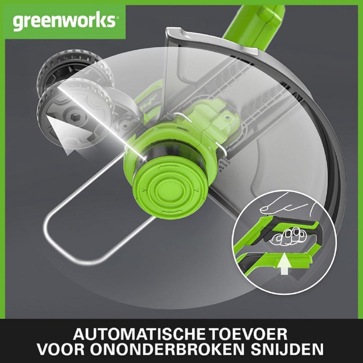 Greenworks 40 Volt Accu Trimmer EN Kantensnijder