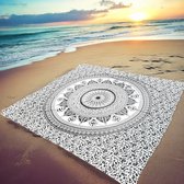 Bol.com Super dun strandkleed - dun strandlaken - Mandala kleed - Yoga kleed - wandkleed - zomer sprei - Grijs/wit 210X220 aanbieding