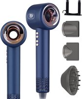 Super hair dryer - Föhn met diffuser - Ionische haardroger - Krullen - Blauw
