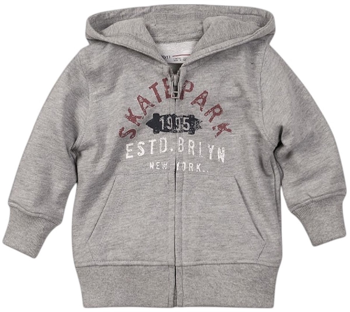 Minoti - Jongens Sweater met Rits en Hoodie - Skate Park - Maat 18 mnd - 86