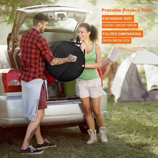 Camping Toilettent riggoo Douchetent Pop-up Veranderende Tent Privacy Toilet Kleedkamer Opbergtent Mobiele Outdoor Toilettent voor Camping & Strand, met Draagtas (UV 50+) van Riggoo — afbeelding 3