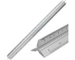 Architecturale schaalliniaal - Driehoekig - Metrisch - 12 inch - Aluminium