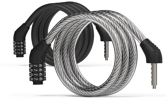 Opvouwbaar fietsslot, 120 cm, fietsslot met cijfercode en 5 mm dikke staven voor elektrische fietssloten en mountainbikes, veiligheidsniveau 7, zwart Opvouwbaar fietsslot, 120 cm, fietsslot met cijfercode en 5 mm dikke staven voor elektrische fietssloten en mountainbikes, veiligheidsniveau 7, zwart