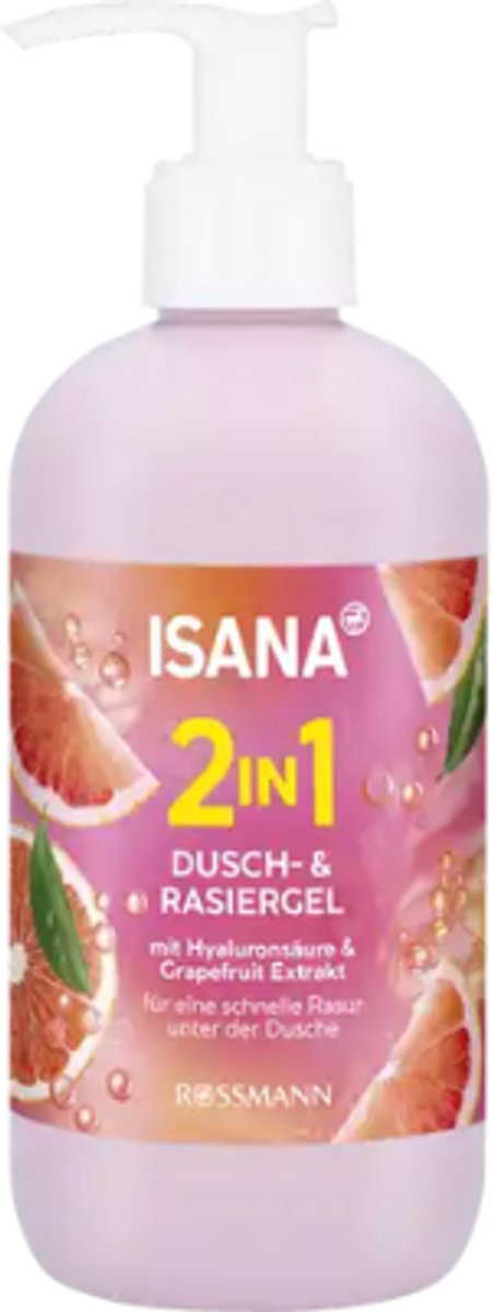 ISANA 2in1 Douche- en Scheergel | 1x 300ml - Met Hyaluronzuur & Grapefruitextract | Limited Edition 2025