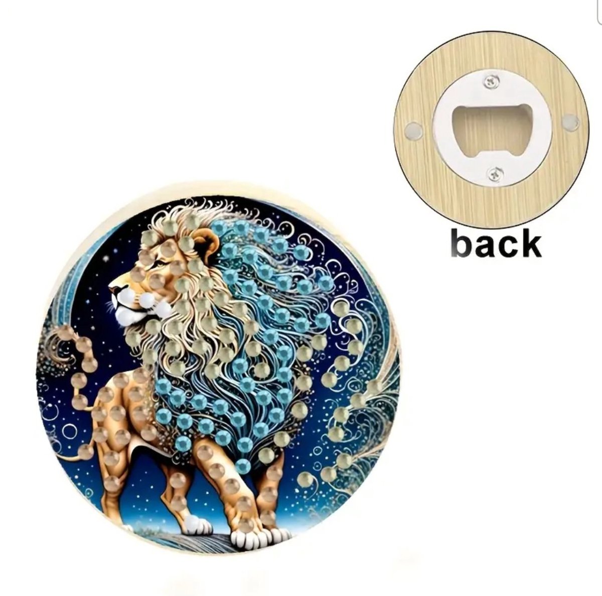 Diamond painting- Flesopener- Leeuw