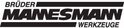 Brüder Mannesmann Werkzeuge logo, zwart op wit.