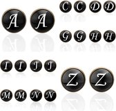 Manchetknopen - Letters Initialen Letter Z Koper Zwart