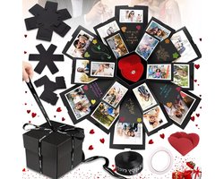 Zeynomax - DIY Explosiedoos en Fotoalbum Cadeaudoos voor Verjaardag - Geschenkdoos - Plakboek - Verrassingsdoos met Foto's - Creatief Cadeau voor Feestvarken - Uniek Fotocadeau - 75 Caracters
