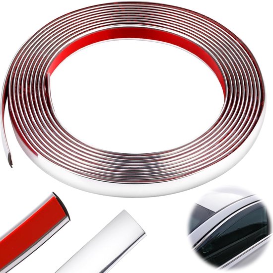 Chroom Deurbekleding 3 M Chromen Autodeurbeschermer Randbeschermers U Vorm Autodeur Ingangsbescherming Zilverkleurig Universeel Chrome Sierlijsten Voor De Meeste Auto S