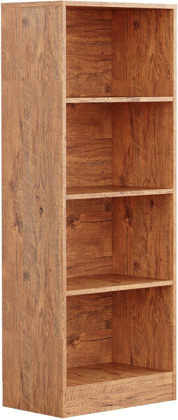 VDD – Vakkenkast – Vakkenkast Open – Wandkast – Vakkenkast Oak - Boekenkast - Boeken kast - Wand kast - Vakken kast - 50x30x130 cm