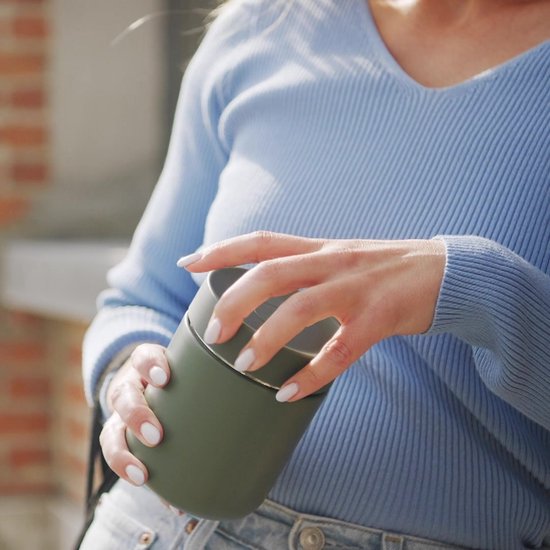 BergHOFF Home Nommie – Boîte à lunch Thermos 0 l – Boîte à lunch Thermos étanche – Garde au chaud ou au froid pendant 6 heures – Isolation à double paroi – Récipient alimentaire étanche – Acier inoxydable – Lavable au lave-vaisselle – Kaki