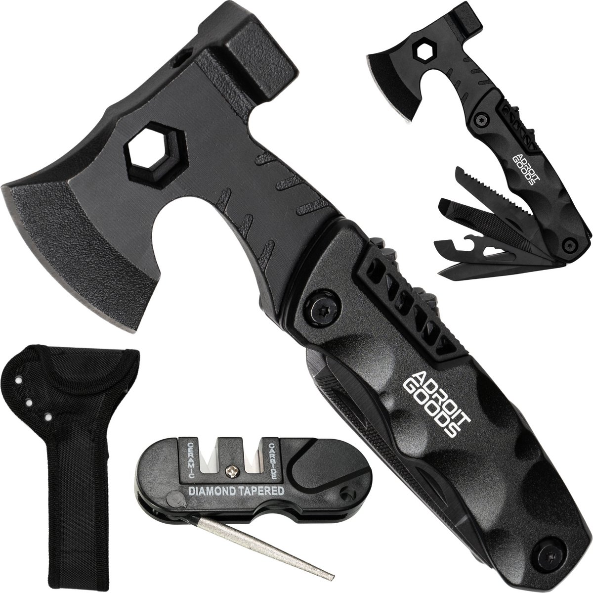 AdroitGoods Multitool Survival Zakmes - Nova X50 - 10 In 1 - Survival mes - Jachtmes - Camping - Kamperen