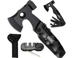 foto van AdroitGoods Multitool Survival Zakmes - Nova X50 - 10 In 1 - Survival mes - Jachtmes - Camping - Kamperen