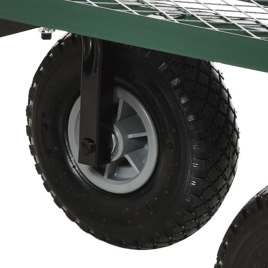 Outsunny Tuinkar Staal 94x48,5x100cm Groen van Outsunny — afbeelding 3