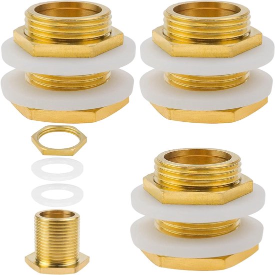 Messing Hoekstuk 90° 3/4 Inch - Beweegbare Schroefverbinding Voor Waterleiding & CV (Set Van 2)