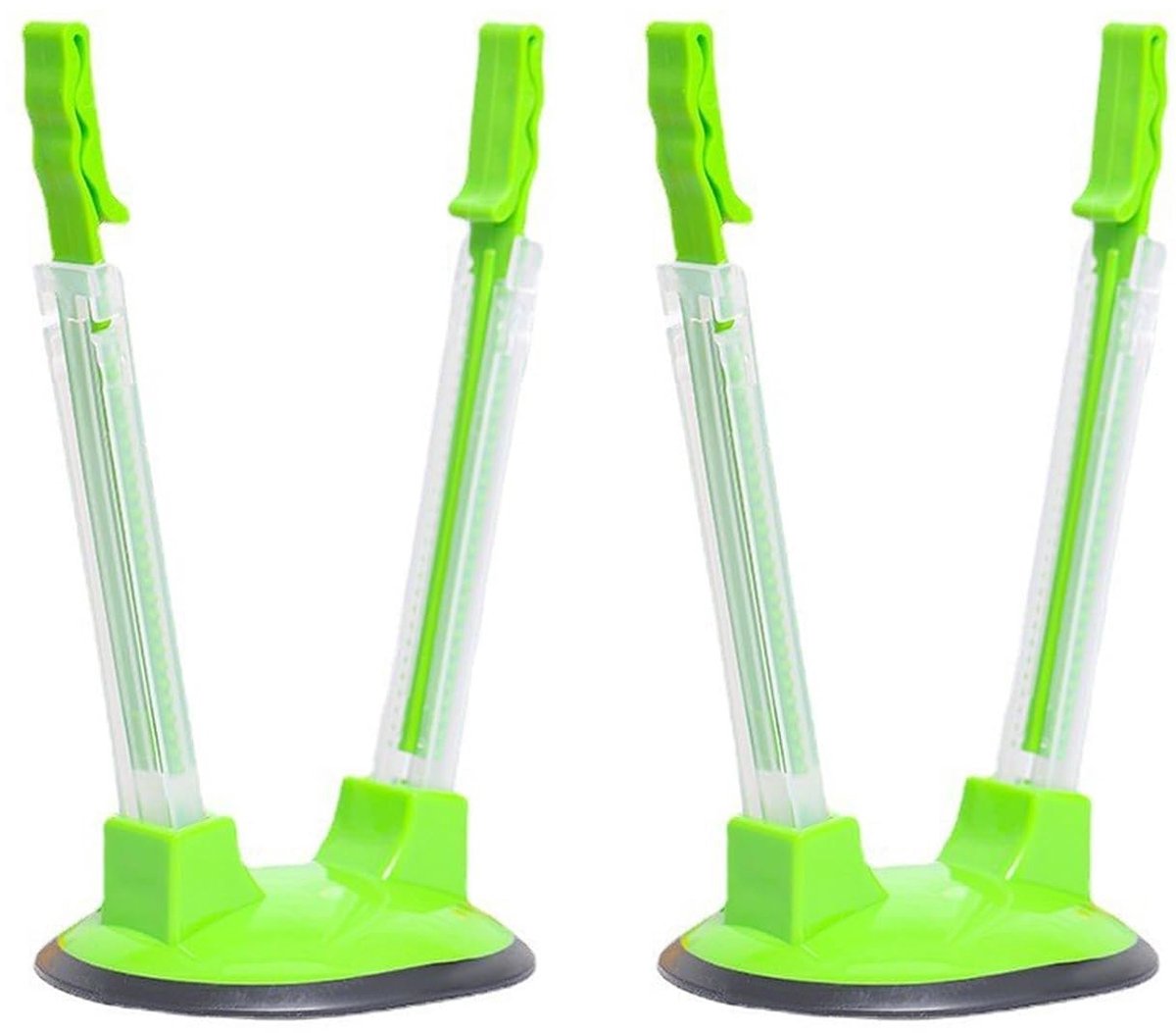 TRANKIELO® – Herbruikbare Vriezer Bag Rekken Houders – Duo Pack – ABS Materiaal – In Hoogte Verstelbaar – Keukenhulp – Voor Voedsel Opbergzakken, Sandwich- en Diepvrieszakken
