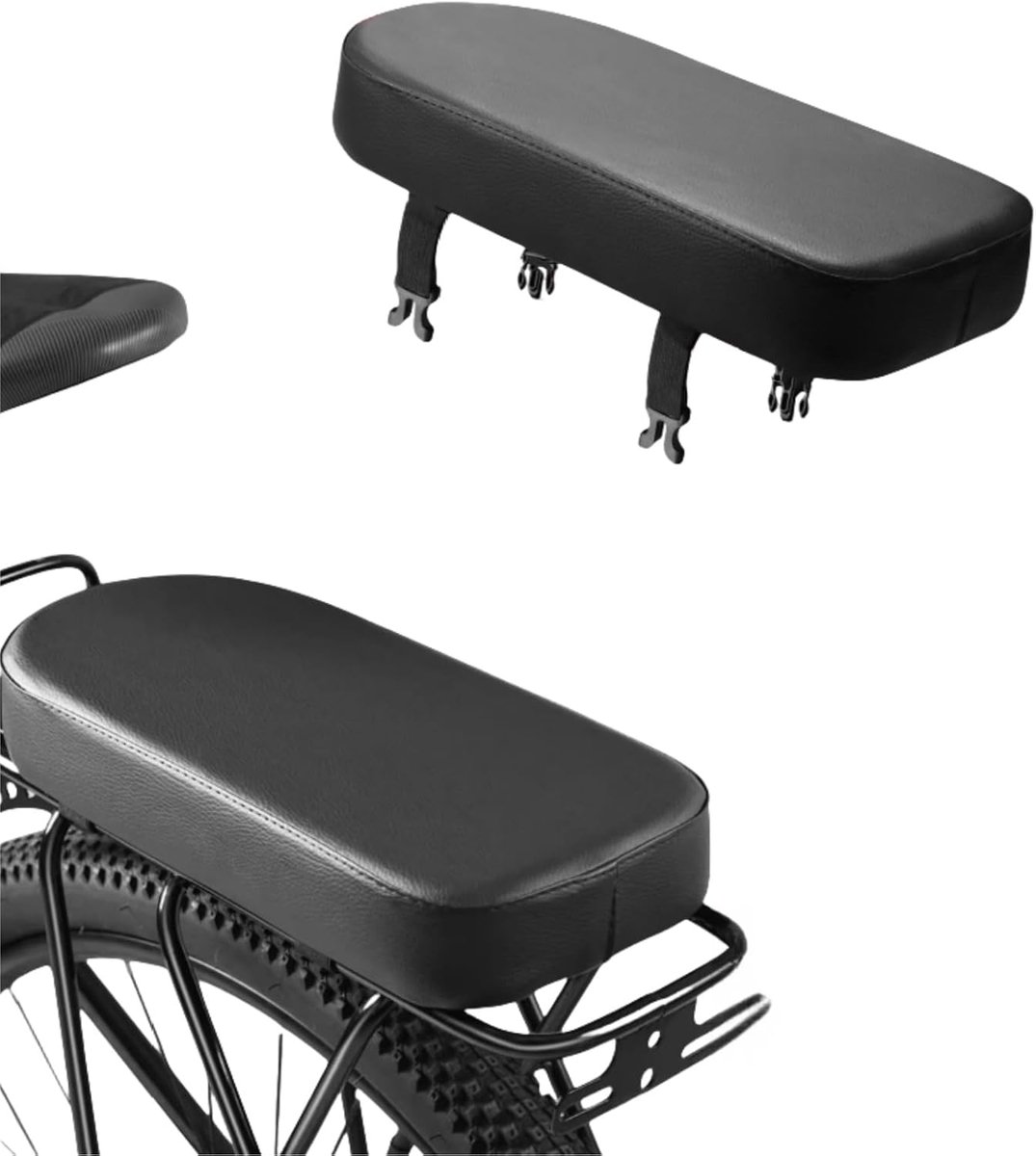 Bagagedrager Kussen - 32x15x3.5 cm - Fietsstoeltje Achterzitje - Fietskussen Achter - Fiets achterzitje - Dikker Zitvlak - Comfortabel Fietszadel - Kussen Voor Een Fietsbagager - Kinderzitje voor Schoolsporten, Trailrijden