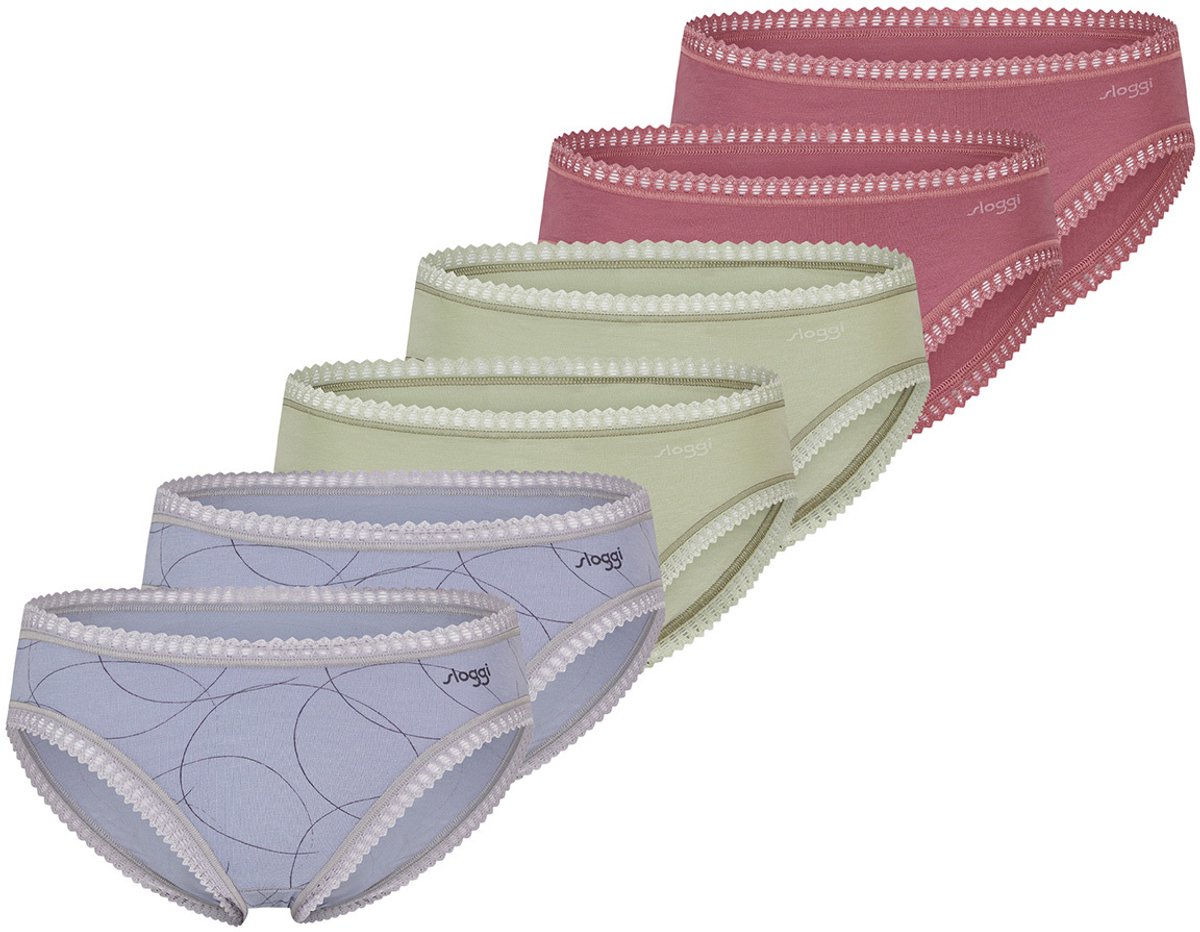 sloggi Dames hipster slip 6 pack GO Crush