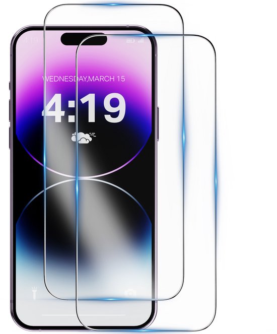 Geschikt voor iPhone 14 Pro Screenprotector Tempered Glas Gehard - 2 stuks beschermglas