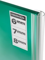 Minismus Verticale Douchestrip voor Zijkant Deur - Douchedeurafdichting D-Profiel 2×200 cm – Voor 6–8 mm Glas