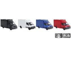 Kinsmart Mercedes-Benz Sprinter die cast pull back motor verkoop per stuk 13cm speelgoed auto bakwagen