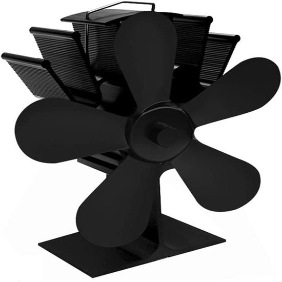 Warmte-aangedreven Kachelventilator OKO Warmteaangedreven Kachelventilator Zwart - Geen Batterijen, Werkt Op Hitte Vanaf 50°C Bio Ethanol Brander Tafel