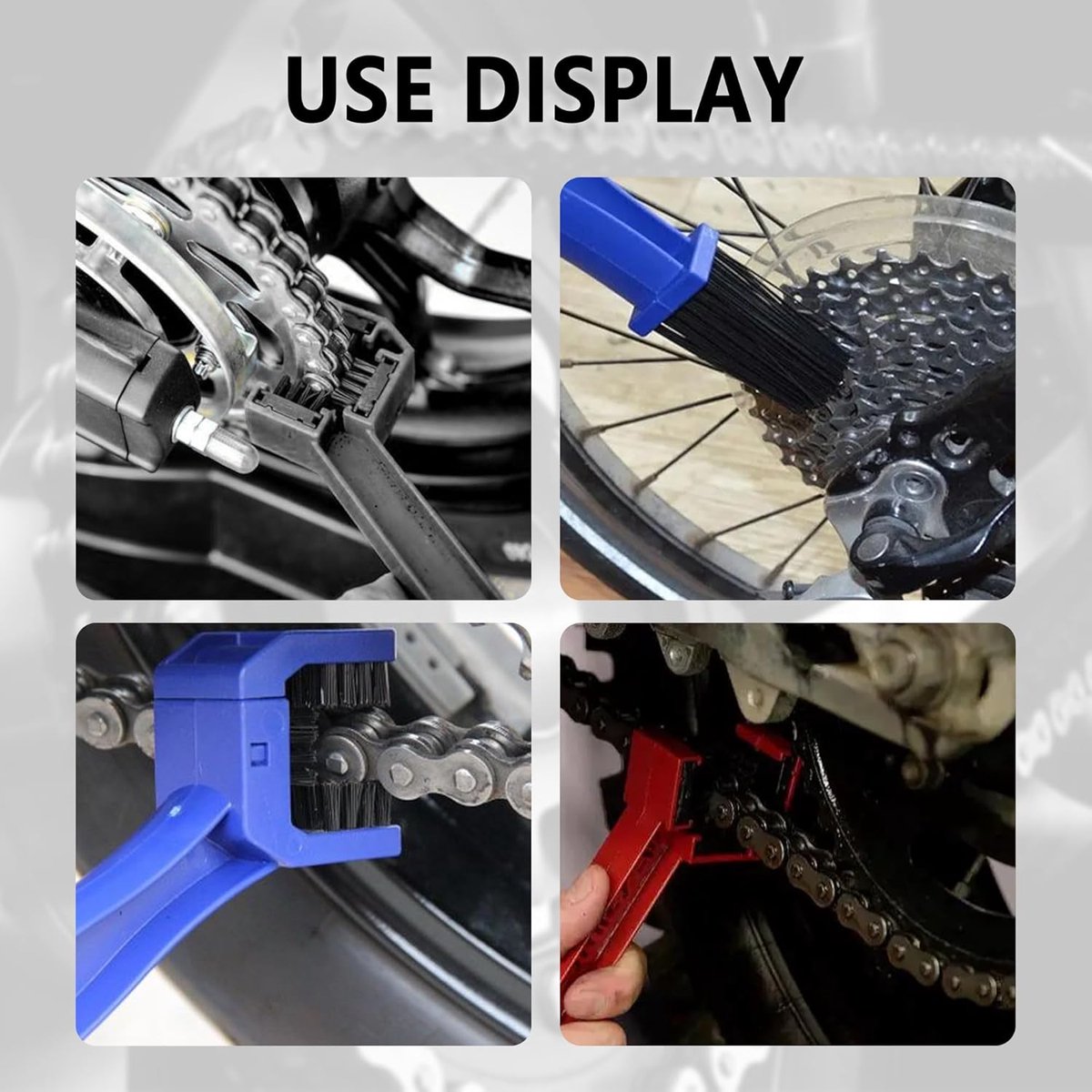Kettingborstel Set - Voor Motorfiets en Fiets - 2 Stuks - Universeel