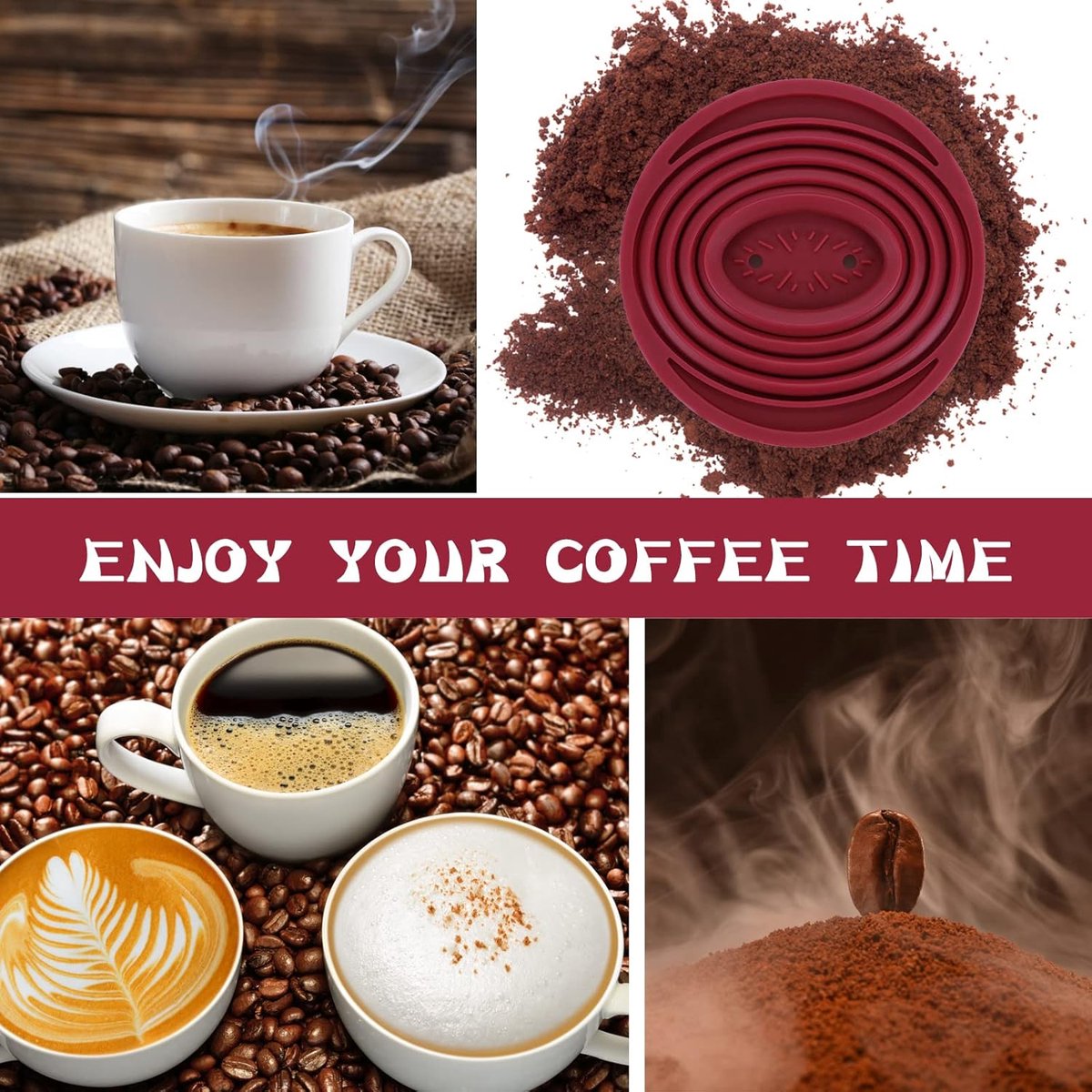 Filtre à Café En Silicone Repliable Gris Pour Fourgon Aménagé