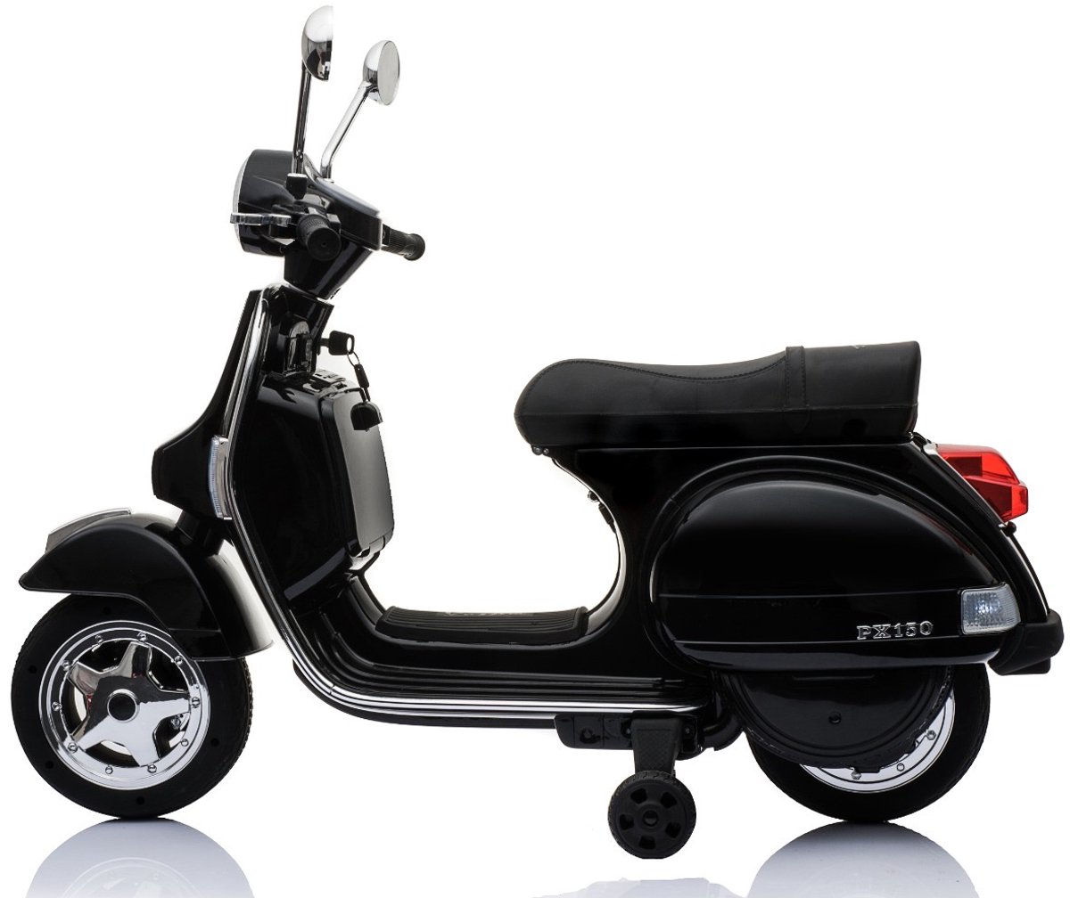 Elektrische kinder motor - Vespa scooter - Met MP3 functie - 12V4.5AH 2 motoren - Vanaf 3 jaar - Maximaal 30KG - Zwart – foto 3