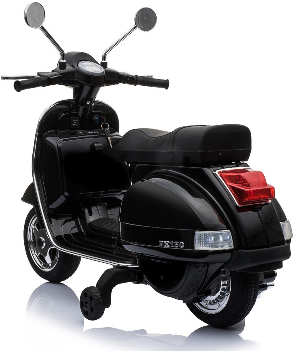 Elektrische kinder motor - Vespa scooter - Met MP3 functie - 12V4.5AH 2 motoren - Vanaf 3 jaar - Maximaal 30KG - Zwart – foto 6