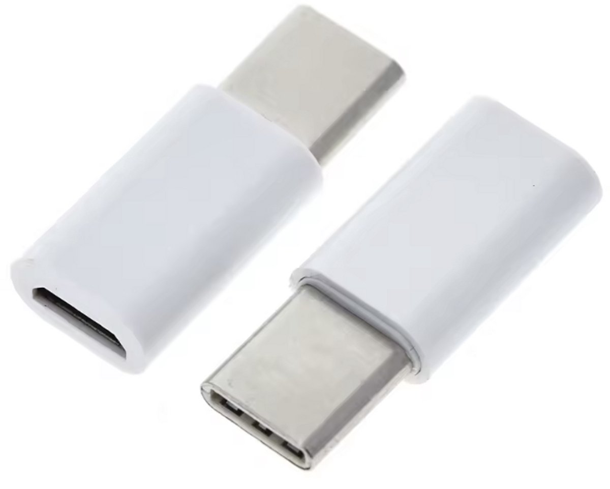 Verloopstekkertje Micro USB naar USB-C - Converter - Micro USB - USB-C - Adapter - 2 stuks - CHPN