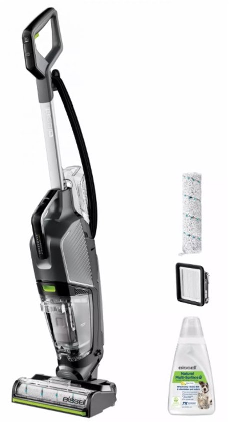 BISSELL CrossWave® HydroSteam Pet Steelstofzuiger met Dweilfunctie - Vloerreiniger met Snoer - Stoomreiniger Zonder Zak - Reinigingsmachine voor Tapijt & Harde Vloeren - Multi Surface Vacuum Cleaner - Perfect voor Huishoudens met Huisdieren - 3527N