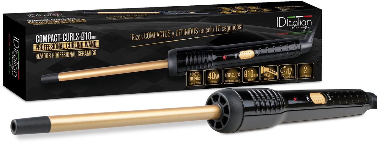 PostQuam IDEULTRACURL haarstyler Krulwand Warm Zwart, Goud
