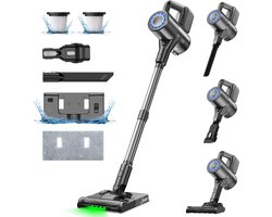 NETTLIFE Steelstofzuiger Draadloos - S7- Akku - 30 min looptijd - Kruimeldief - 30Kpa - met cycloon & anti-klit technologie - Draadloze Stofzuiger - geschikt voor hardhouten vloeren | tapijt | tegels