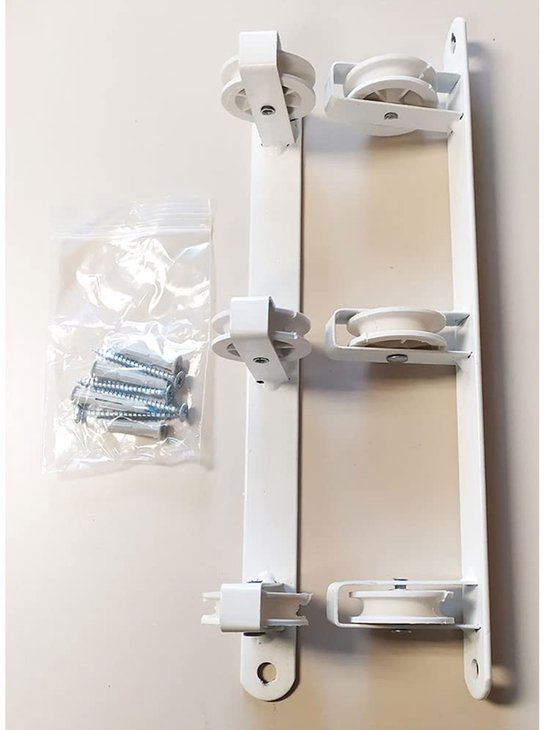 Wanddroogrek Basic - ruimtebesparend - wit - 3 stuks