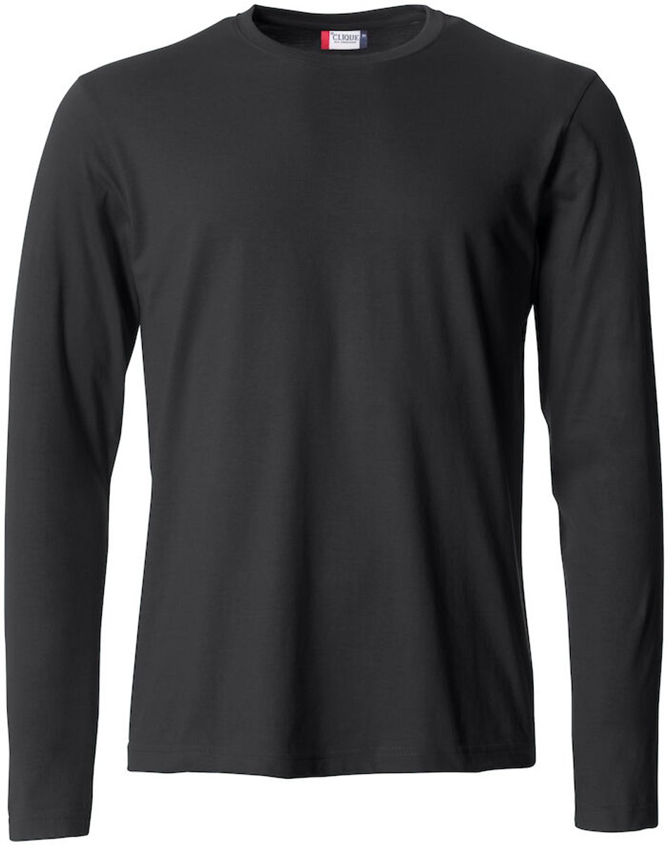 Clique Basic-T L/S 029033 - Zwart - M