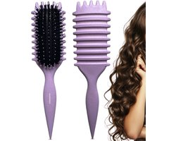 foto van Madero Curl Brush – Define Brush Curl – Krullen borstel & Stylingborstel – Voor alle haartypes – Haarverzorging – CG-methode geschikt – Curl Bounce Haarborstel – Lila