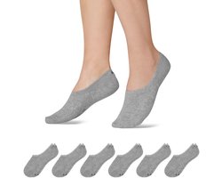 SNOCKS Enkelsokken - Sneakersokken Dames - Sneakersokken Heren - Footies Dames - Biologisch Katoen - Duurzaam Cadeau - 6 Stuks
