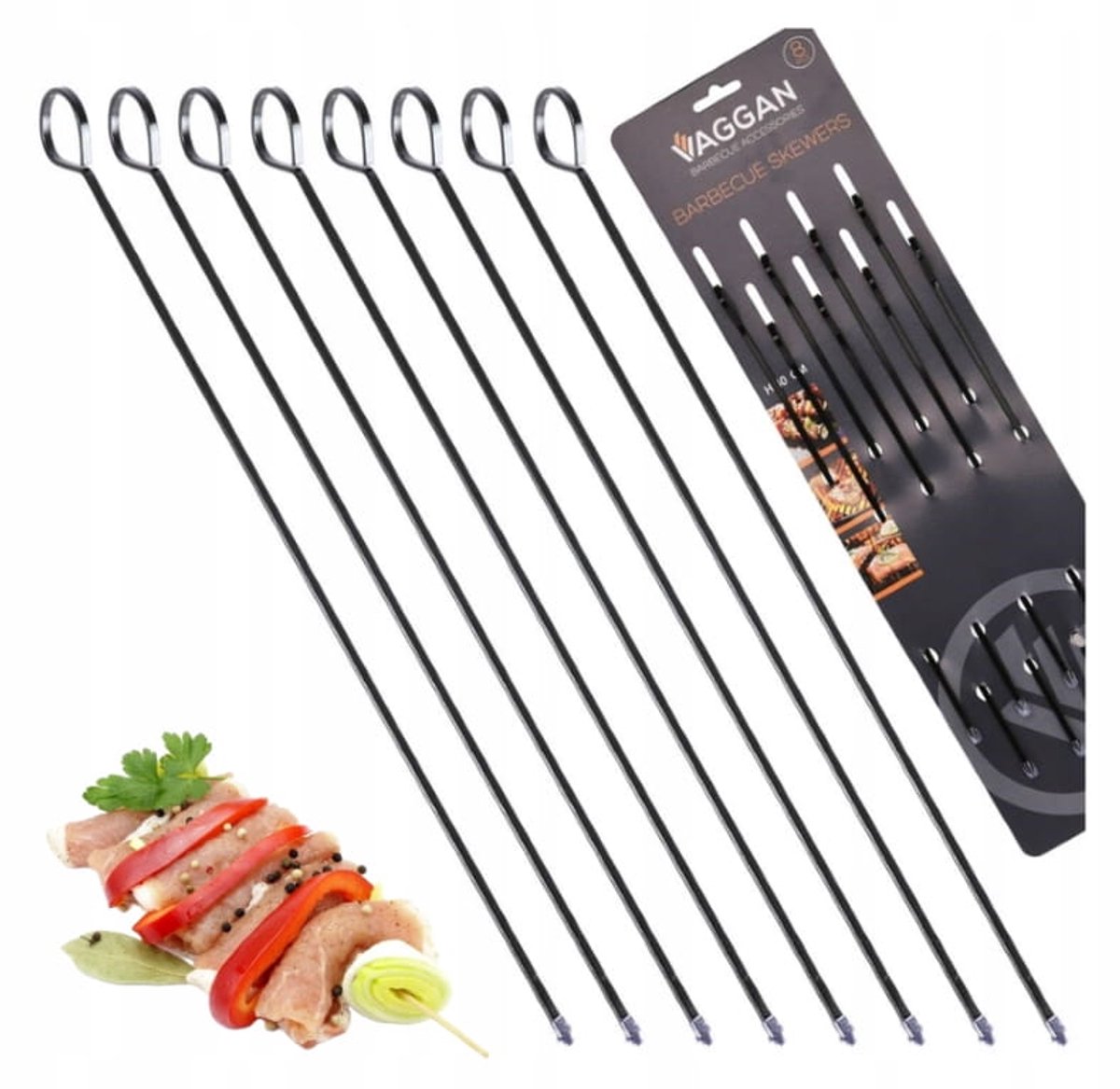 Koopman - Barbecue Set - 31,5 cm - 8 Stuks - Metaalkleur
