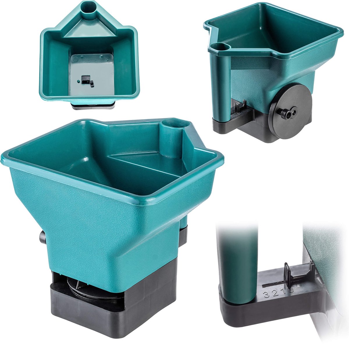 KADAX Handmatige strooier 3 l, meststofstrooier voor gazon, 