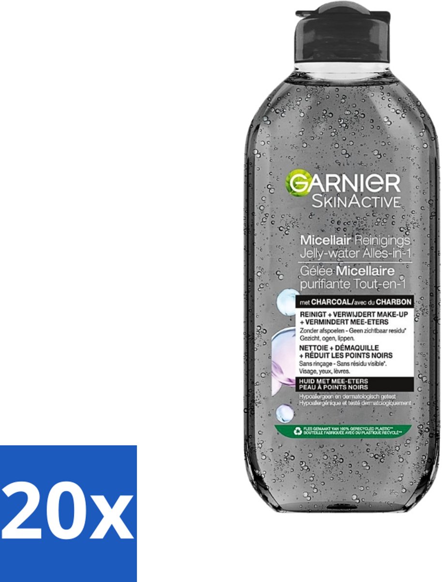 Garnier - SkinActive - Micellair Jelly-water - Alles-in-1 - Charcoal - 400 ml - Bulkverpakking - 20 stuks