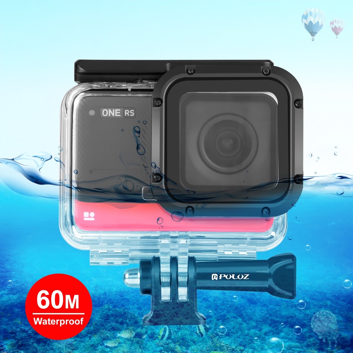 PULUZ 60m onderwaterduikbehuizing, waterdichte camerabehuizing voor Insta360 One RS 4K Edition
