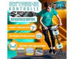KESSER® X-Limit Stuntstep voor Volwassenen en Kinderen - Step Opvouwbaar en Verstelbaar in Hoogte - Kinderstep met PU Wielen - Zwart / Groen