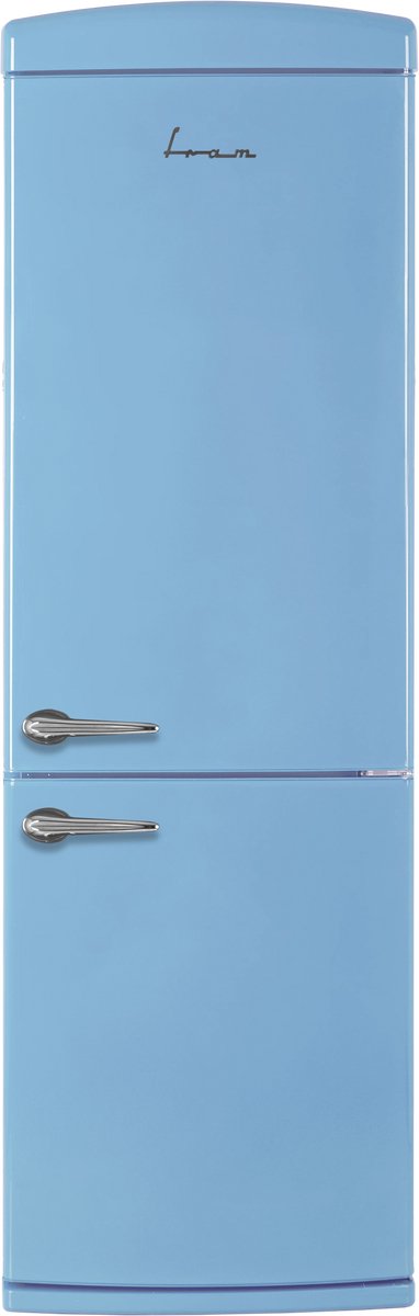 Fram FC-VRR341BLE++ Koel-vriescombinatie – Retro Design – 340 L – LED Verlichting – Vochtigheidsregeling – Mechanische Bediening – 5 Jaar Garantie – Blauw