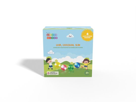 Gladi 4-delige Knikkerbaan Balletjes Lichtgevend - Magnetisch Speelgoed Knikkerbaan - Magnetic Tiles - STEM Speelgoed voor 3 t/m 12 Jaar - Magnetische Tegels - Magnetische Bouwstenen - Educatief Speelgoed - Speelgoed Cadeau