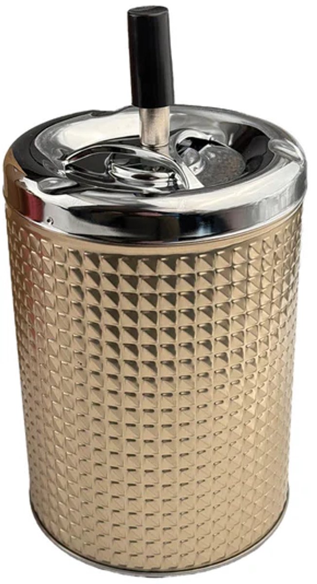 Spinning ashtray chrome/gold 20cm