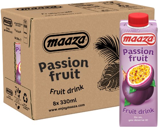 Maaza - Jus - Boisson au fruit de la passion - 8x0,33l