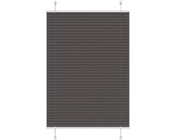 vidaXL - Plissé - rolgordijn - 95x150 - cm - stofbreedte - 94,4 - cm - polyester - zwart