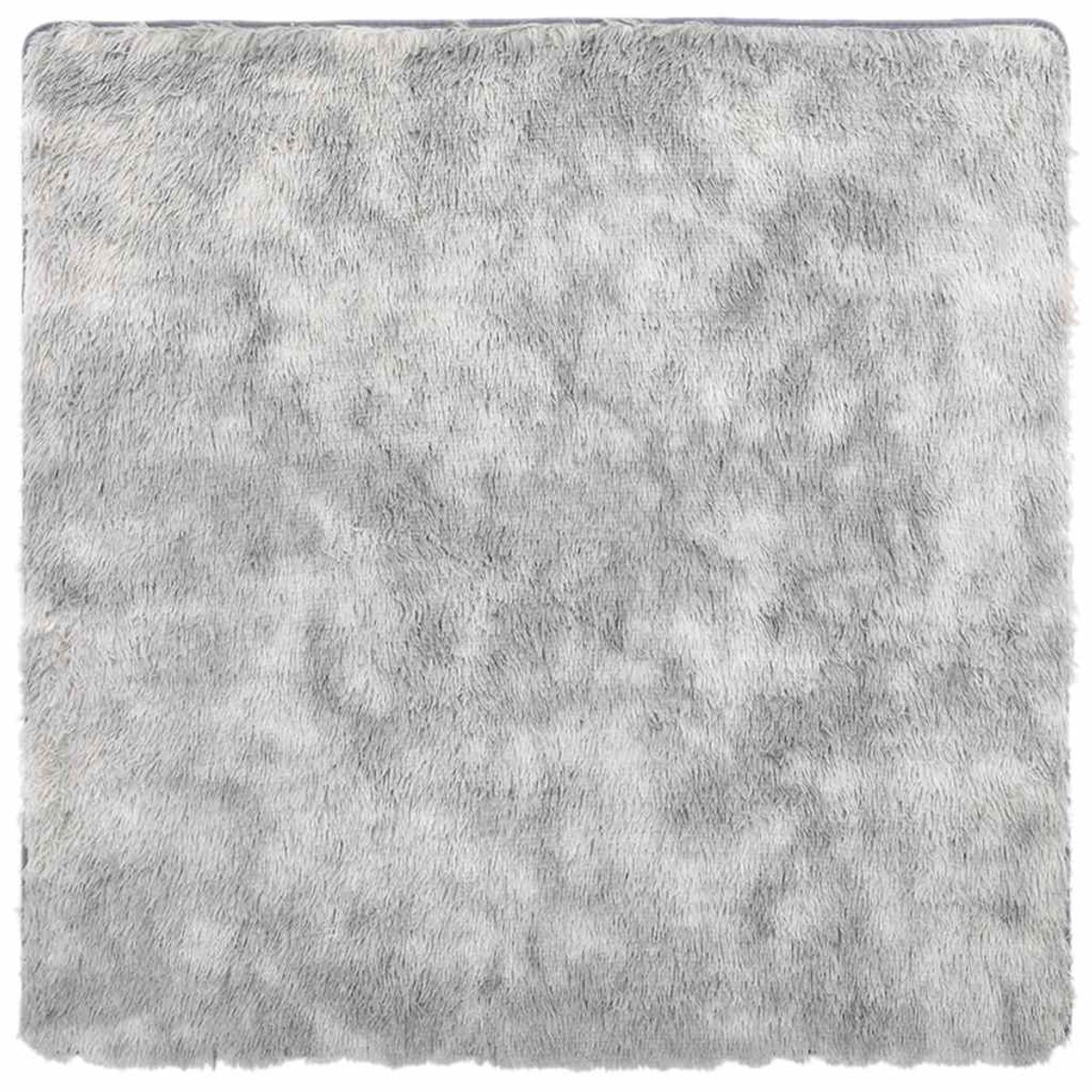 vidaXL - Hoogpolig - vloerkleed - NAVARRA - 160x160 - cm - polyester - zilvergrijs